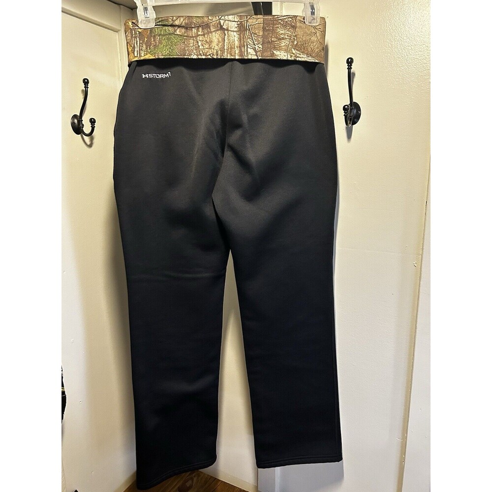 Under Armour RealTree UA Storm 1 Foldover Yoga Pants Camouflage Black Small - Picture 4 of 7